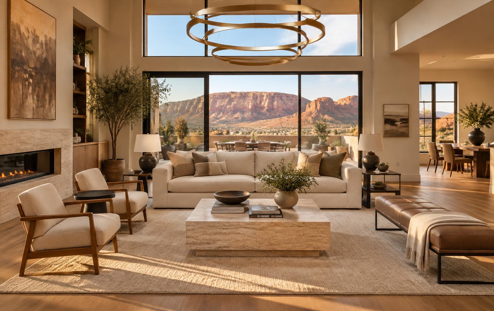 Furnished living room concept